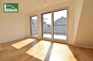 Wohnung kaufen in Donaufelder Straße, 1220 Wien, Atemberaubende Vorsorgewohnung (Nettopreis) im DG mit 3.Terrassen und einen fabelhaften Fernblick - sofort vermietbar in U1-Nähe. - WOHNTRAUM