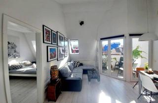 Wohnung mieten in 1120 Wien, Moderne, helle 2-Zimmer-Dachgeschosswohnung mit Terrasse in ruhiger Lage – 54 m² – voll möbliert