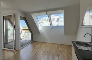 Wohnung mieten in Remystraße 35, 1100 Wien, Hochwertige 2-Zimmer DG-Wohnung (52m²) mit Loggia, Klima, Einbauküche und Liesingbach-Nähe