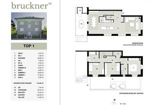 Maisonette kaufen in Brucknerstraße 54/1, 4020 Linz, ERSTBEZUG! Maisonette in Stadtvilla mit Eigengarten und Terrasse in Linz - BRUCKNER 54 / Top 1