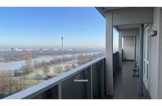 Wohnung mieten in Leonard-Bernstein-Straße, 1220 Wien, Mischek Tower: Möblierte 3,5 Zimmer mit Loggia und Weitblick auf den Donaupark!