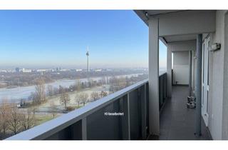 Wohnung mieten in Leonard-Bernstein-Straße, 1220 Wien, Mischek Tower: Möblierte 3,5 Zimmer mit Loggia und Weitblick auf den Donaupark!