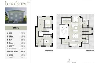Maisonette kaufen in Brucknerstraße 54/3, 4020 Linz, ERSTBEZUG! 144m² Penthouse mit Dachterasse in Linz - BRUCKNER 54 / Top3