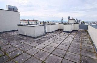 Wohnung mieten in Holbeingasse, 1100 Wien, TERRASSENHIT, 61 m2 Dachgeschoß mit 48 m2 Terrasse, Wohnküche, 1 Zimmer, Wannenbad, Parketten, Fernblick, Holbeingasse