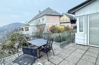 Haus kaufen in Stift Melk / Nibelungengau / Klein-Pöchlarn / Leiben / Lehen / Kaumberg, 3652 Lehen, LEHEN-Donaublick bei Stift Melk gegenüber: zwei Häuser in Hanglage mit Weitblick und viel Potential!