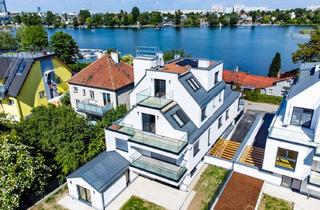 Penthouse kaufen in Fischerstrand 22, 1220 Wien, Wohnen deluxe. Prachtvolle 2-stöckige Dachgeschosswohnung mit 167 m² in absoluter Bestlage an der Alten Donau