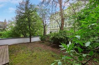 Wohnung kaufen in Burggasse, 1070 Wien, Gartenwohnung im 7. Bezirk: Ruhige 1-Zimmer Altbauwohnung mit 85 m² Garten & privatem Keller mit Gewölbe