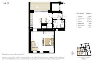 Wohnung kaufen in 1200 Wien, ERSTBEZUG + Traumhafte 2-Zimmer-Wohnung mit großer Küche 15,24m² in 1200 Wien/Grenze 1090 Wien + Loggia 8,48 m² + 400m U4 Friedensbrücke entfernt
