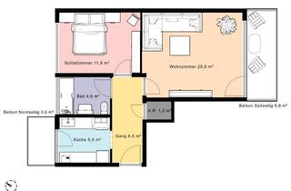 Wohnung mieten in 6020 Innsbruck, Lichtdurchflutete, hochwertig modernisierte 2-Zimmer-Wohnung in ruhiger Top-Lage