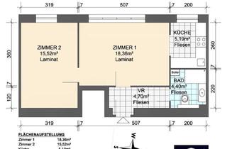Wohnung kaufen in 2401 Fischamend-Dorf, ERSTBEZUG NACH VOLLSANIERUNG - 2-Zimmer + offene Küche - 49 m2 - geringe BK - RUHELAGE - GRÜNBLICK - PROVISIONSFREI