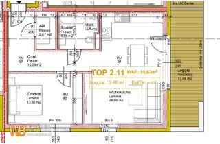 Wohnung kaufen in 2410 Hainburg an der Donau, Provisionsfrei !! NEUBAU ~60m² + 13m2 Loggia + Garage + Blick auf den Braunsberg