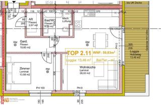 Wohnung kaufen in 2410 Hainburg an der Donau, Provisionsfrei !! NEUBAU ~60m² + 13m2 Loggia + Garage + Blick auf den Braunsberg