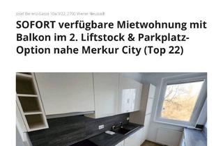 Genossenschaftswohnung in Josef Bierenz-Gasse 10A, 2700 Wiener Neustadt, Moderne 3-Zimmer Neubauwohnung mit Loggia und Aufzug