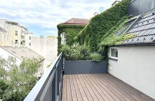 Wohnung kaufen in Rennweg / Belvedere, 1030 Wien, PROVISIONSFREI nahe Belvedere! Luxuriöse 3-Zimmer-Erstbezug-Dachgeschoss-Wohnung mit zwei Balkonen in historischem Gebäude