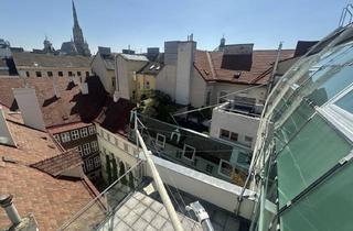 Wohnung mieten in Tuchlauben, 1010 Wien, Exclusive Vienna duplex with sun-filled glass front, outdoor areas & St. Stephen's Cathedral View