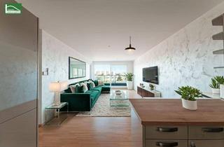 Wohnung kaufen in Wagramer Straße 74, 1220 Wien, Wohnen mit Weitblick in Hofruhelage zwischen Alte Donau und DONAUZENTRUM - Klimatisierte und zentral begehbare Wohnung mit großer Terrasse und 2 Bädern! BAURECHTSGRUND!