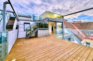 Wohnung mieten in Rochusmarkt, 1030 Wien, LUXUS DACHGESCHOSS - 4 Zimmer - 360° BLICK - ca. 204m² gew. NFL - ca. 50m² Terrassen - hochwertige Ausstattung - Einbauküche - 2 Garagenplätze - Rochusmarkt - Grüner Prater - 5 Jahre befristet