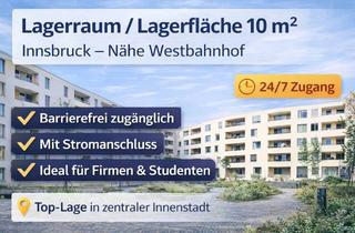 Gewerbeimmobilie mieten in Andreas-Hofer-Straße 53, 6020 Innsbruck, Barrierefreie Lagerfläche/Lagerraum 10 m² in Innsbruck – Nähe Westbahnhof