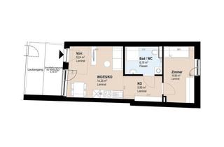 Wohnung mieten in Vinzenz-Muchitsch-Straße, 8020 Graz, Neubauwohnung im 3. Stock mit 2 Zimmern