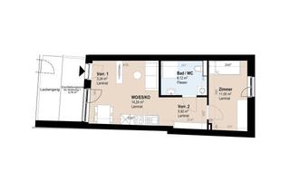 Wohnung mieten in Vinzenz-Muchitsch-Straße, 8020 Graz, Moderne Neubauwohnung mit 2 Zimmern im 2. Stock