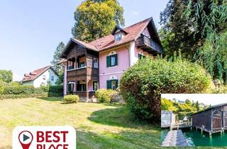 Villen zu kaufen in 9081 Reifnitz, Sehnsuchtsort Wörthersee ! JUGENDSTILVILLA mit privatem Badestrand, Badehaus, Steg