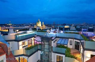 Penthouse mieten in 1010 Wien, Luxus-Design-Penthouse mit Garagenplatz im Haus, privatem Whirlpool und 2 Terrassen provisionsfrei zu mieten!