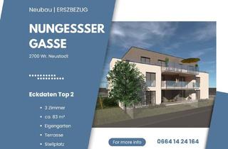 Wohnung kaufen in 2700 Wiener Neustadt, Neubauprojekt - Nungessergasse | 3 Zimmer | Terrasse & Garten | Belagsfertig | inkl. PKW-Stellplatz | TOP 2