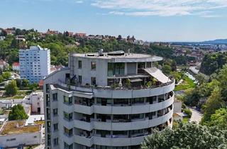 Maisonette kaufen in 3500 Krems an der Donau, Atemberaubende Dachterrassenwohnung mit Kremstal-Blick im spektakulären "Punkthaus" - fußläufig in die Altstadt