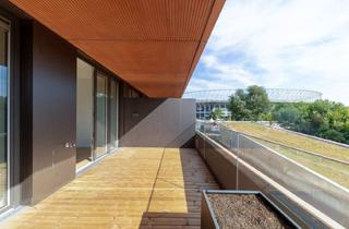 Wohnung mieten in Prater, Trabrennbahn, Wu Campus, 1020 Wien, GRÜNBLICK Erstbezug: Top ausgestattete und möblierte Terrassenwohnung_Infinity-Pool, Sauna und Gym inklusive