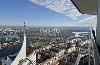 Wohnung kaufen in Wagramer Straße, 1220 Wien, Exklusive 120m² Luxuswohnung mit 20m² Balkon & atemberaubendem Kahlenberg-Blick im 45. Stock