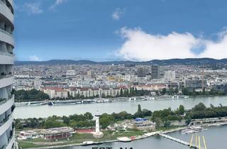 Wohnung kaufen in Wagramer Straße, 1220 Wien, Premium-Wohnen am Wasser mit spektakulärem Wien-Panoramablick | provisionsfrei