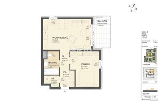 Wohnung kaufen in 3500 Krems an der Donau, KREMSER WOHNDOMIZIL2Zi- 53qm - Balkonwohnung, Lift, Tiefgarage, in beliebter Grünruhelage