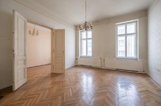 Wohnung kaufen in 1060 Wien, Entwicklungswürdige Stilaltbauwohnung in toller Lage! Verwirklichen Sie Ihren Altbautraum!