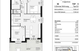 Wohnung mieten in 8020 Graz, Attraktive 2-Zimmerwohnung mit Loggia & Terrasse