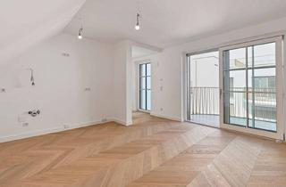 Wohnung kaufen in Kettenbrückengasse 22/11, 1040 Wien, LUXUS beim NASCHMARKT! Zwei-Zimmer-Erstbezug mit Balkon im 2. Dachgeschoß