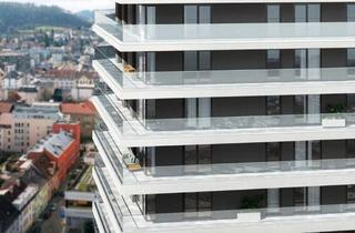 Wohnung kaufen in Wildbergstraße, 4040 Linz, Vermietete 3-Zimmer Anlegerwohnung im Bruckner Tower mit spektakulärem Panoramablick