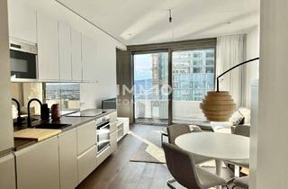 Wohnung mieten in Donau, 1220 Wien, 42. Etage: Möbliert - Gym, Pool und Wellnes: Den schönsten Ausblick mit Sonneuntergang auf Kahlenberg