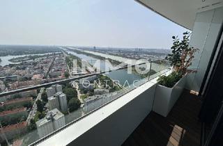 Wohnung mieten in Donau, 1220 Wien, Atemberaubender Weitblick auf die Donau! 44.Stock! Erstbezug!