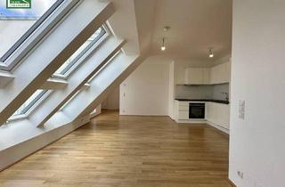 Wohnung mieten in Gebrüder-Lang-Gasse, 1150 Wien, Moderne 2-Zimmer Dachgeschosswohnung mit Klimaanlage, Einbauküche und Terrasse - ab 15.04. beziehbar!