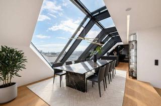 Wohnung mieten in Rochusmarkt, 1030 Wien, LUXUS DACHGESCHOSS - 4 Zimmer - 360° BLICK - ca. 204m² gew. NFL - ca. 50m² Terrassen - hochwertige Ausstattung - Einbauküche - 2 Garagenplätze - Rochusmarkt - Grüner Prater - 5 Jahre befristet