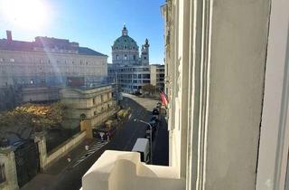 Büro zu mieten in Brucknerstraße, 1040 Wien, Repräsentatives 8-Zimmer-Altbaubüro beim Schwarzenbergplatz - VIDEO verfügbar !