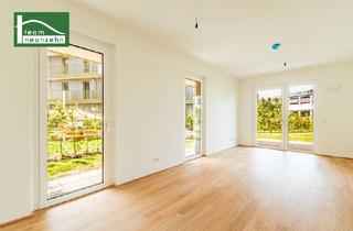 Wohnung kaufen in Gerasdorfer Straße, 1210 Wien, Ihr Garten zum Entspannen - beliebte 3.Zimmer-EG-Wohnung im Erstbezugs-Neubau mit Geothermie im "Hirschfeld"