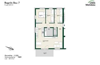 Wohnung mieten in Gundersdorf 44/4, 8413 Ragnitz, Erstbezug - Lichtdurchflutete 4-Zimmer-Wohnung im Obergeschoss mit Balkon - geförderte Miete - 4 Zimmer