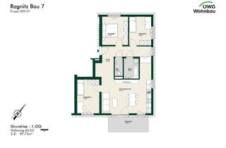 Wohnung mieten in Gundersdorf 45/3, 8413 Ragnitz, Erstbezug - Lichtdurchflutete 4-Zimmer-Wohnung im Obergeschoss mit Balkon - geförderte Miete - 4 Zimmer