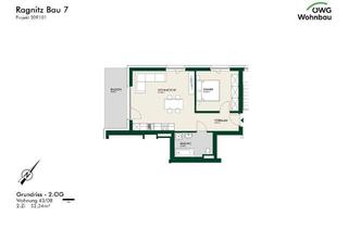 Wohnung mieten in Gundersdorf 43/8, 8413 Ragnitz, Erstbezug - Lichtdurchflutete 2-Zimmer-Wohnung im obersten Geschoss mit Balkon - geförderte Miete - 2 Zimmer