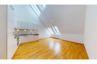 Wohnung mieten in 1090 Wien, Stilvolle Dachgeschosswohnung mit Traumblick in gefragter Lage
