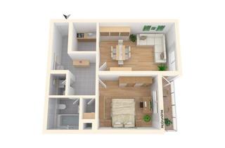 Wohnung mieten in Khevenhüllerstraße 27, 9020 Klagenfurt, Nähe ZENTRUM/STADTPARK - Sehr gut aufgeteilte 2 Zimmer plus Loggia