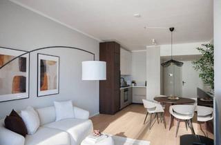 Wohnung mieten in Donau, 1220 Wien, Möbliertes Skyline Apartment - Balkon, Donaublick und Wellness