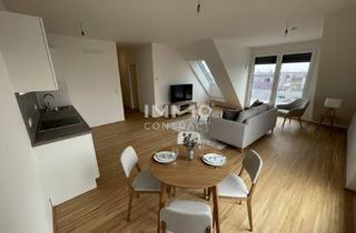 Wohnung mieten in Hausfeldstraße, 1220 Wien, Zwei Dachterrassen, Kühlung & 2 Monate mietfrei: attraktive 3-Zimmer-DG-Wohnung