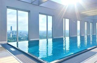 Wohnung kaufen in 1220 Wien, SKY RESIDENZ MIT ROOFTOP POOL, WELLNESS, FITNESS UND LOUNGES || 5 SCHLAFZIMMER || 2 EINGÄNGE